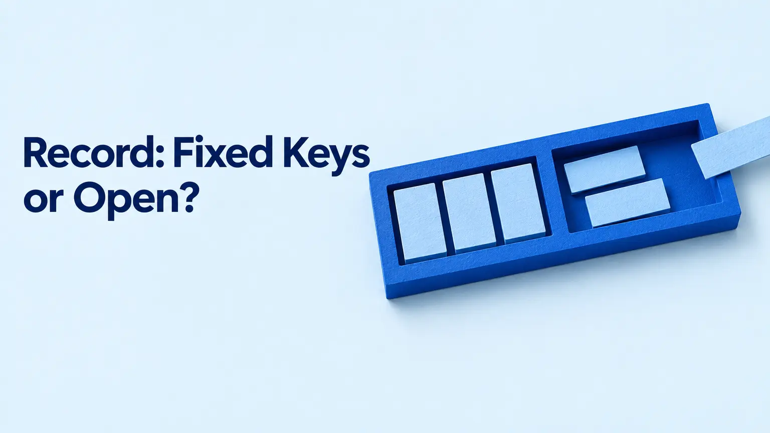 Editorial illustration for TypeScript Record: Type a Fixed Key Set or an Open Dictionary