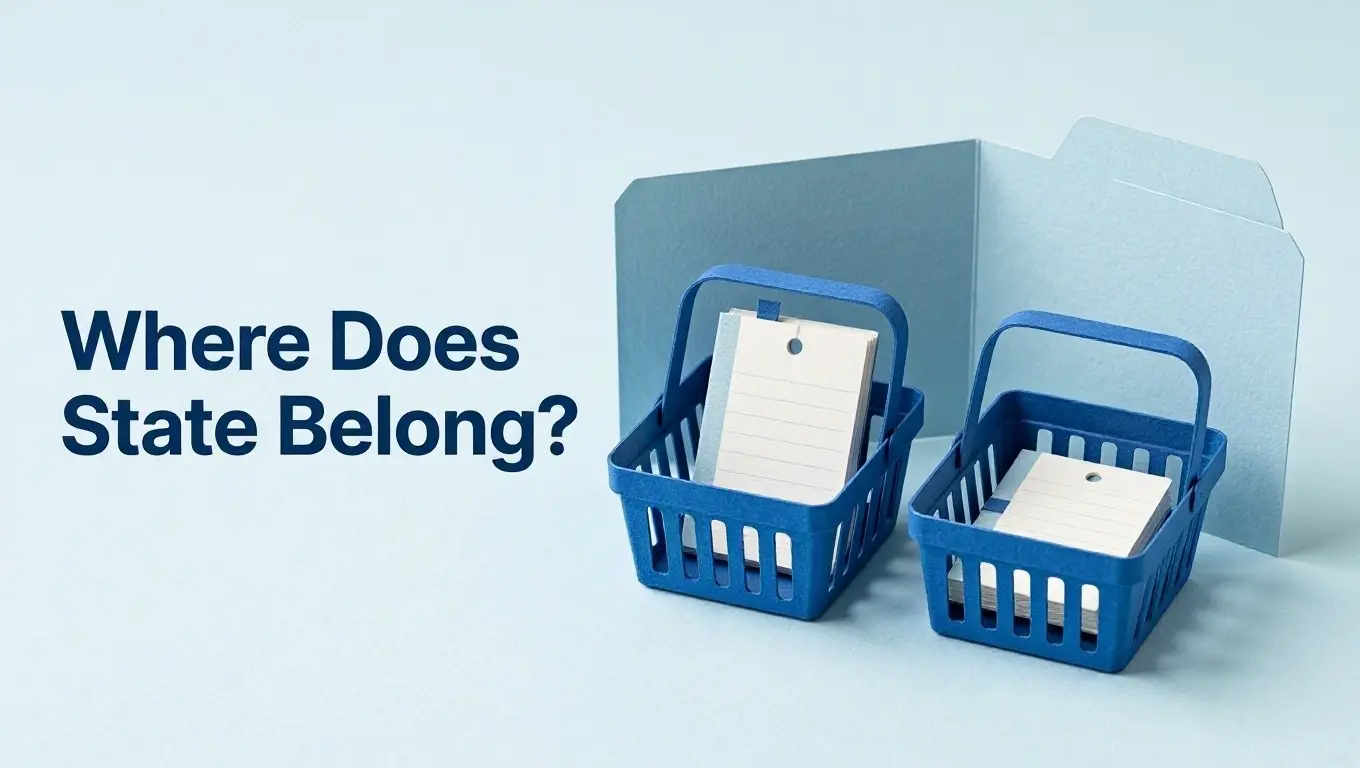 Editorial illustration for TypeScript Classes vs Modules: Should State Belong to an Instance or a File?